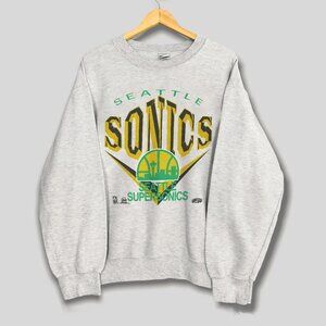 Vintage Seattle Supersonics Logo Basketball Sweatshirt Seattle Supersonics Shirt